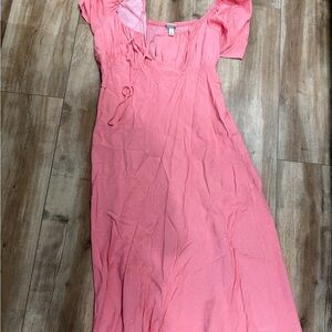 A New Day Midi Sundress Coral Polka Dot size XL
